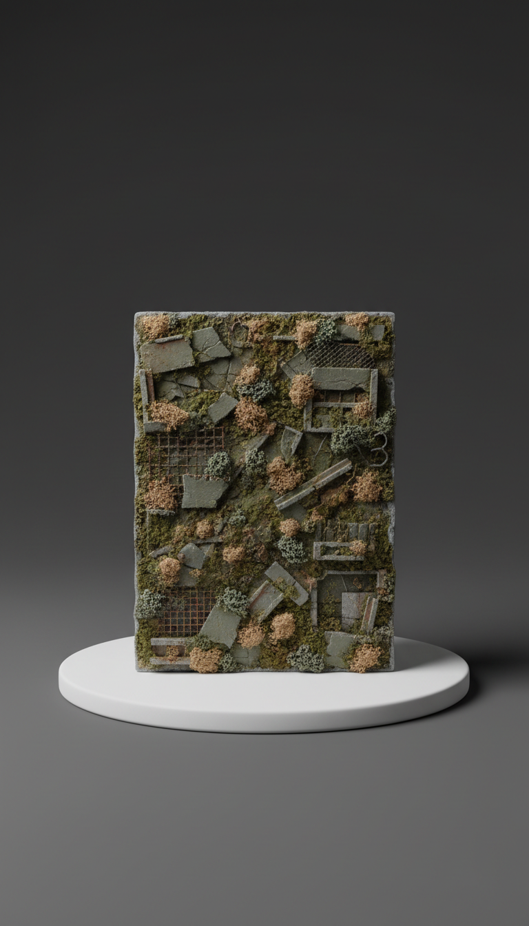 Urban Moss Textured Diorama Panel