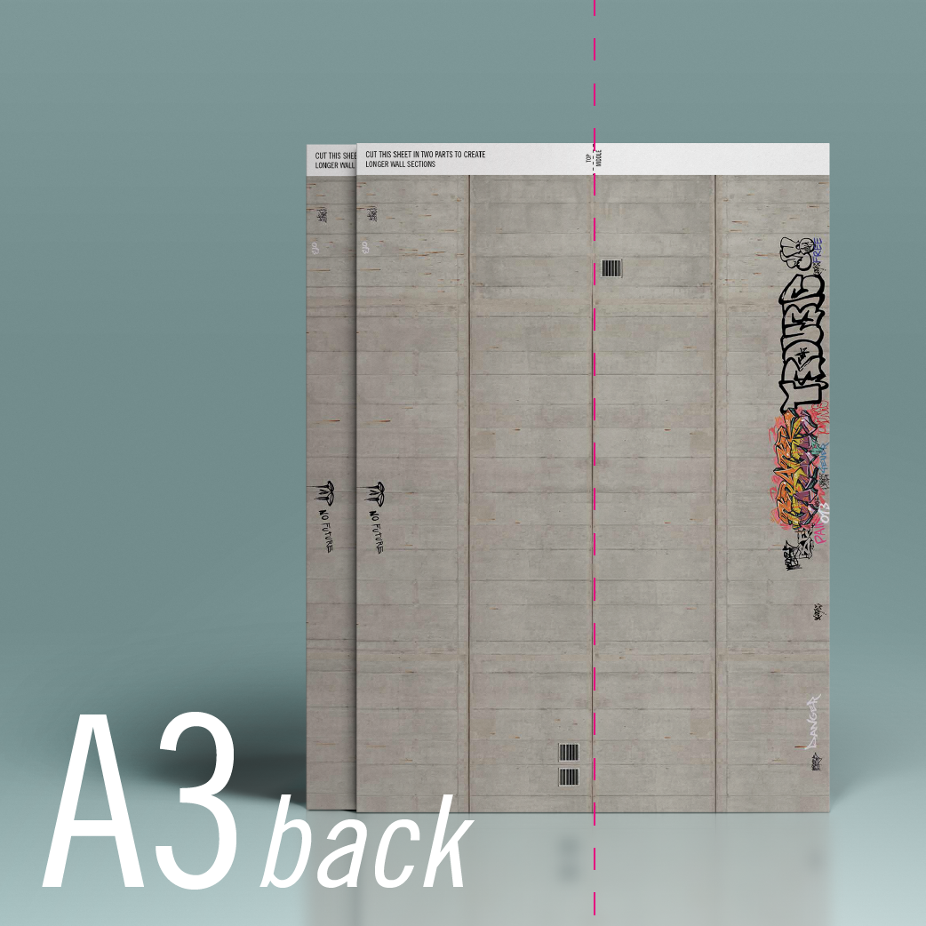 Modeltex : Retaining Wall Concrete 01 - Graffiti