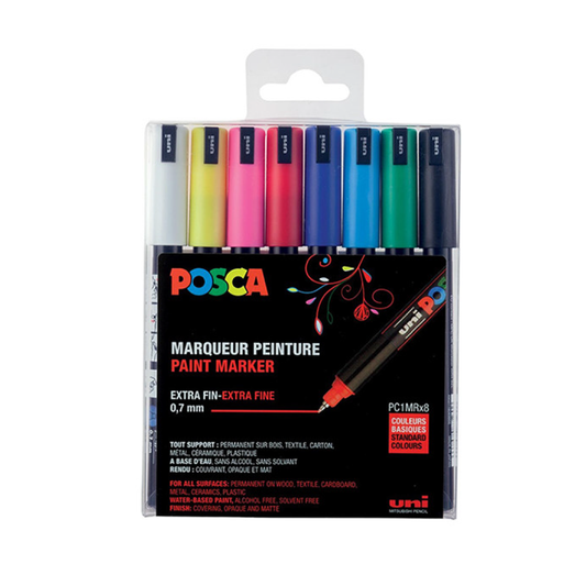 POSCA Paint Marker Set (8x) Extra Fine 0,7mm
