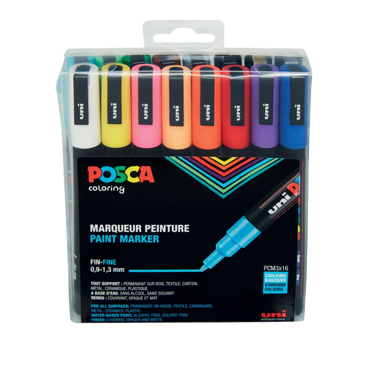 POSCA Paint Marker Set (16x)-Fine 0,9-1,3mm