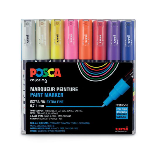 POSCA Paint Marker Set (16x) Extra Fine 0,7-1,0mm