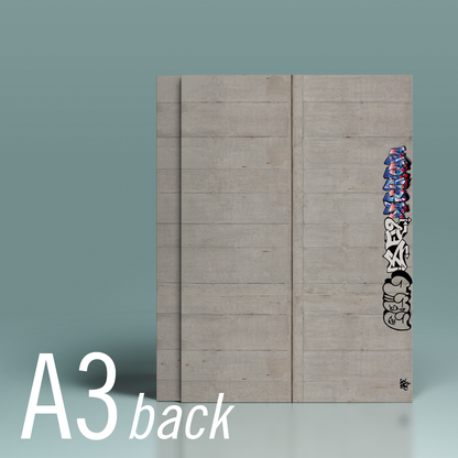 Modeltex : Retaining Wall Concrete 01 - Graffiti